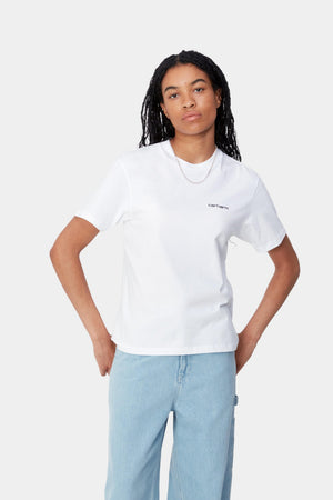 W S/S Script Embroidery T-S