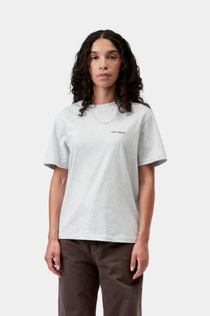 W S/S Script Embroidery T-S