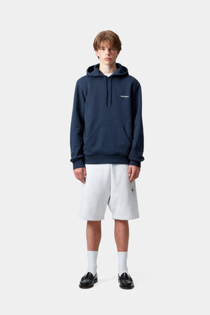 Hooded Script Embroidery Sweat