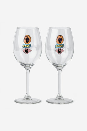 Stacked Grapes Wine Glass Set