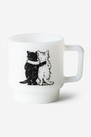 Hugging Cats Glass Mug
